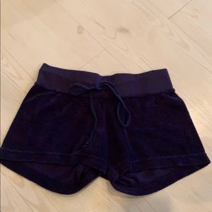 Navy terry cloth shorts